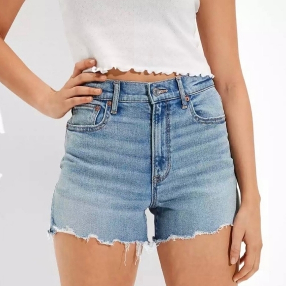 American Eagle 90s Boyfriend High Rise Shorts Size W 27 - Picture 4 of 9